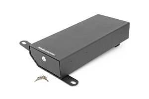 Jeep Wrangler Unlimited Storage Box - Under Seat - Rough Country - Custom-Fit - Black - '07-'18